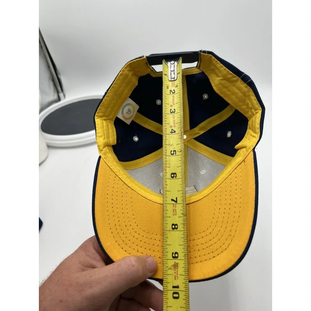 Indiana Pacers Snapback Hat Blue Yellow Contrast‎ Stitch Adjustable NBA Cap